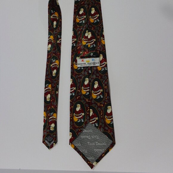 Keith Daniels Men's Christmas Necktie Santa Claus 4"‎ X 57.5" - Picture 2 of 5